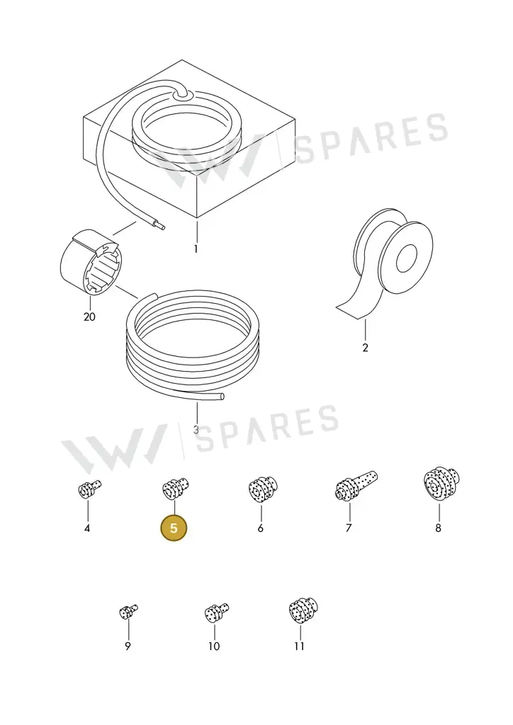 06A972741 — Volkswagen 1J0 platform diagram 198979200, position 5