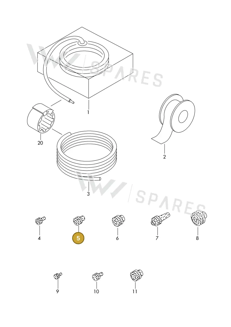 06A972741 — Volkswagen 1J0 platform diagram 198979200, position 5