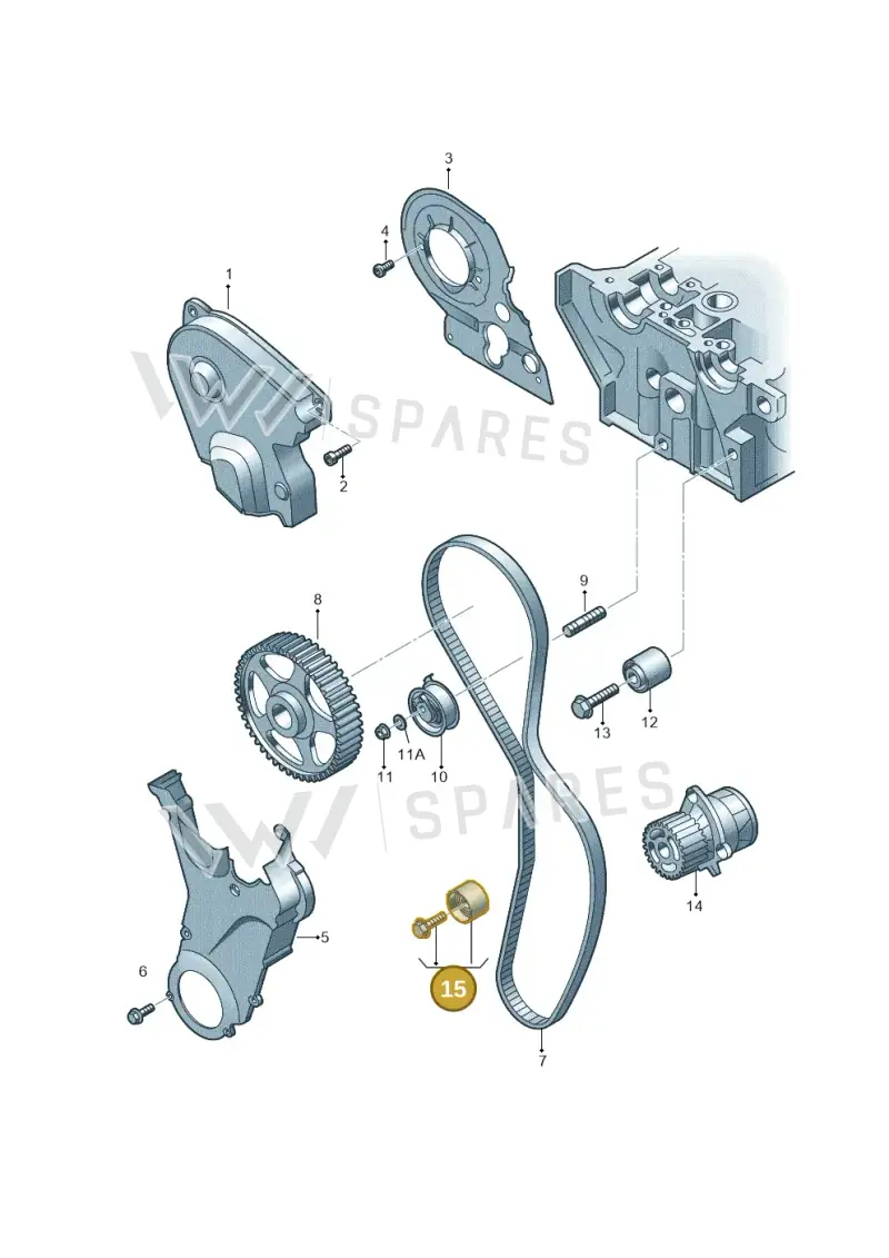 06B109244 — Volkswagen Scirocco 2.0 (2014-2017) diagram 477109700, position 15