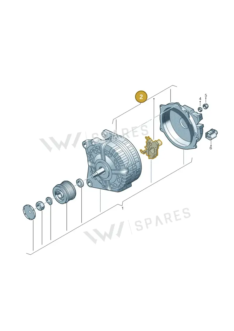 06B903019EX — Volkswagen Scirocco 2.0 (2014-2017) diagram 746903000, position 2