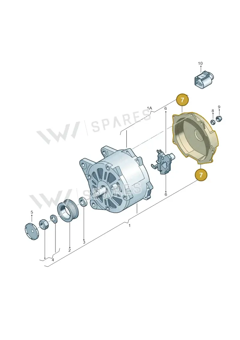06B903193 — Volkswagen Golf (2011-2013) diagram 631903000, position 7