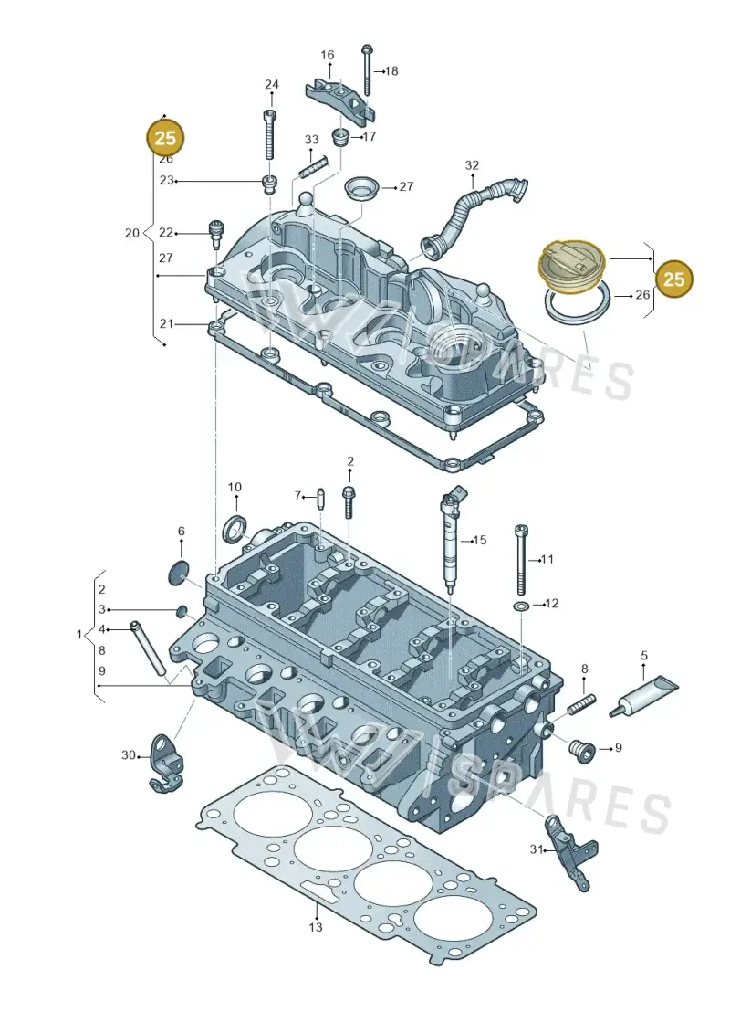 06C103485N — Volkswagen Amarok twin cab (2022-) diagram 749103500, position 25
