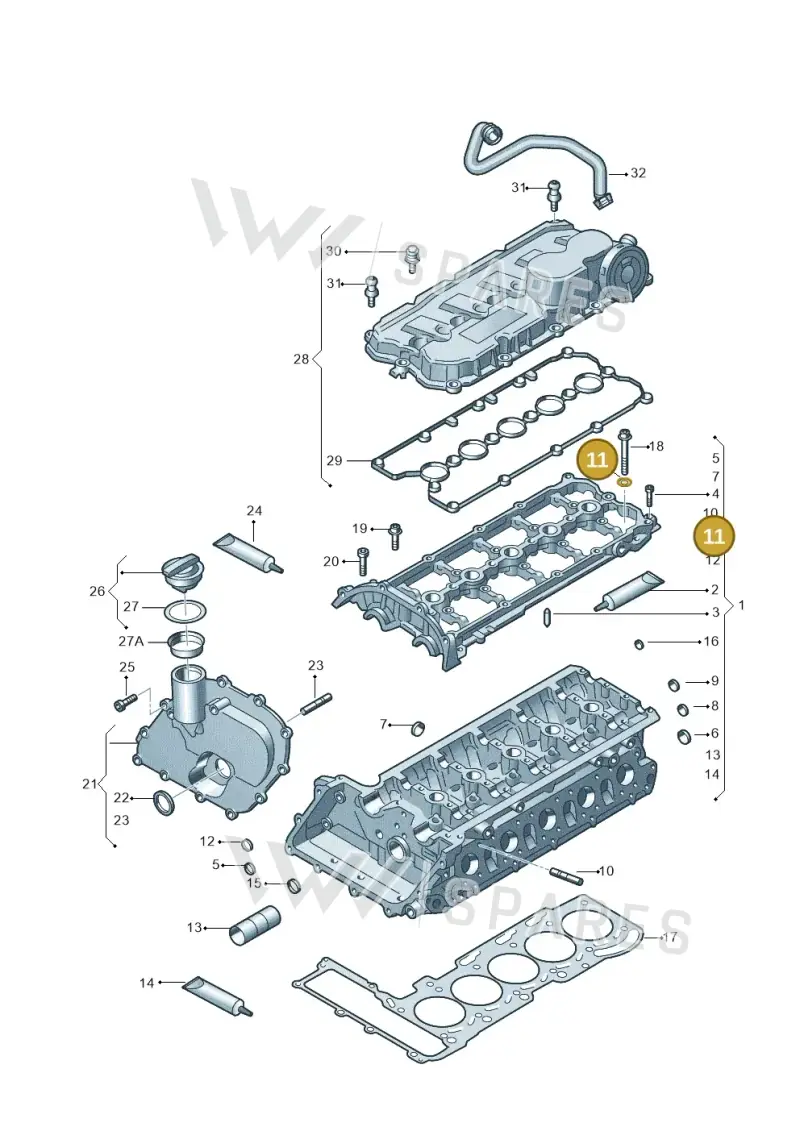 06D103377 — Volkswagen Beetle (2016-2019) diagram 474103680, position 11