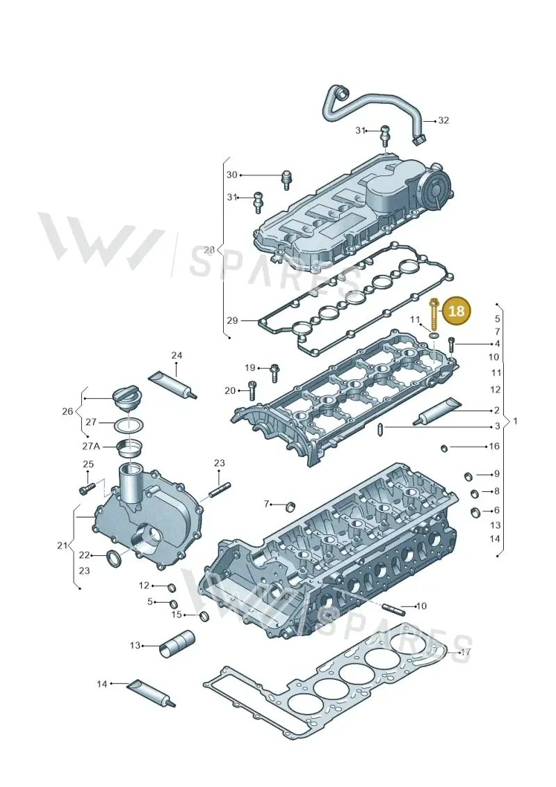 06D103385D — Volkswagen Beetle (2016-2019) diagram 474103680, position 18