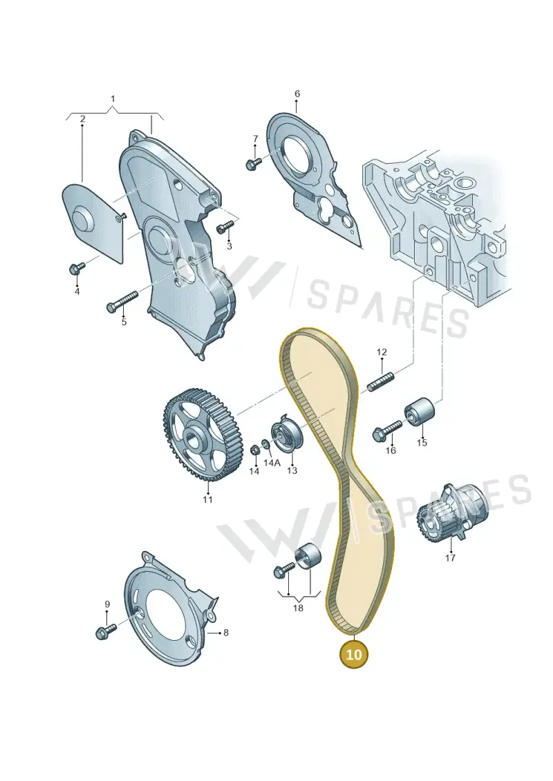 06D109119B — Volkswagen JETTA                  06> (2006-) diagram 409109700, position 10