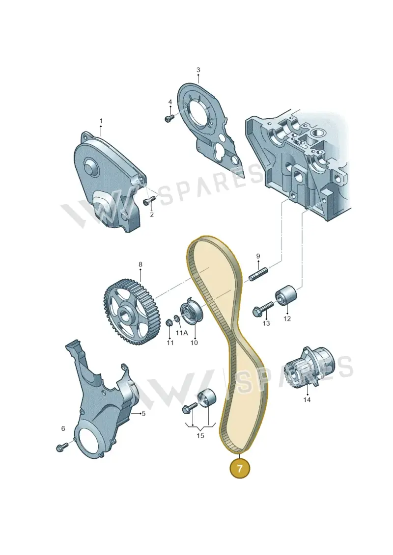 06D109119B — Volkswagen Scirocco 2.0 (2014-2017) diagram 477109700, position 7