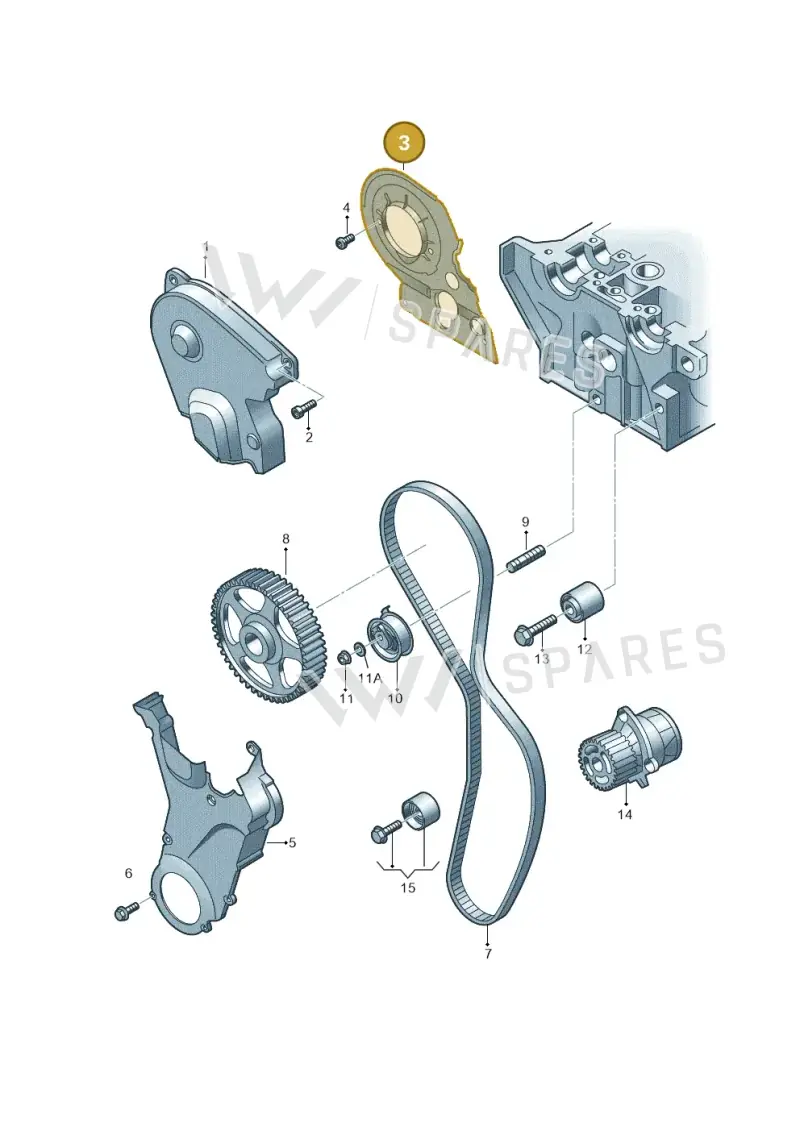 06D109145D — Volkswagen Scirocco 2.0 (2014-2017) diagram 477109700, position 3