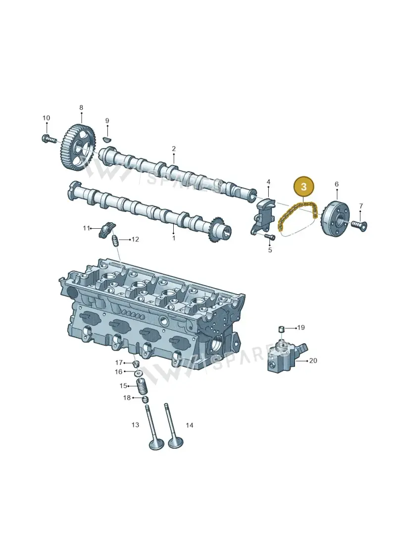 06D109229B — Volkswagen Scirocco 2.0 (2014-2017) diagram 420109150, position 3
