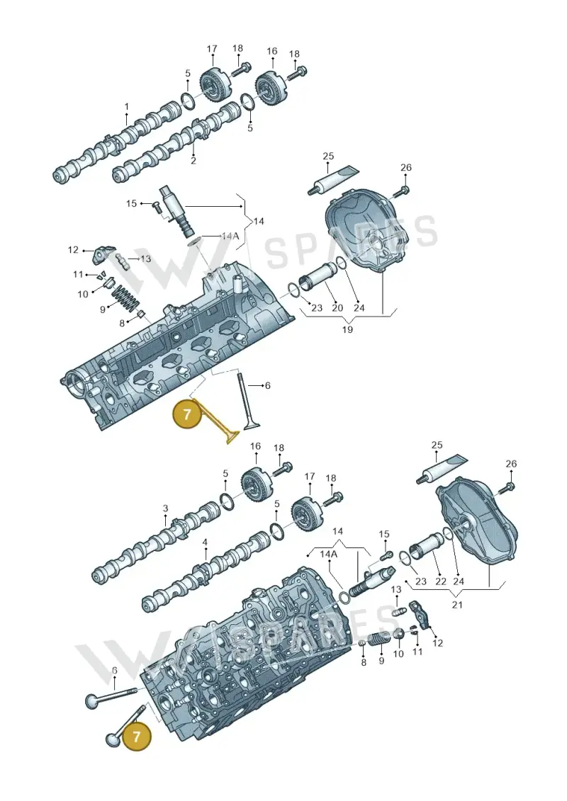 06D109611H — Volkswagen Touareg BlueMotion (2014-2018) diagram 478109170, position 7