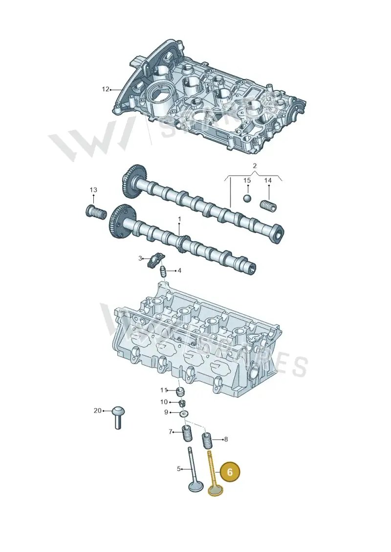06D109611H — Volkswagen Amarok twin cab (2016-2022) diagram 627109200, position 6