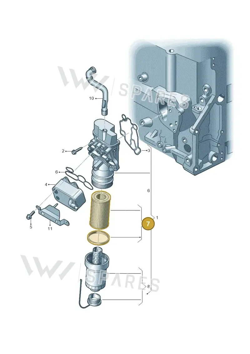 06D115562 — Volkswagen Scirocco 2.0 (2014-2017) diagram 420115600, position 7