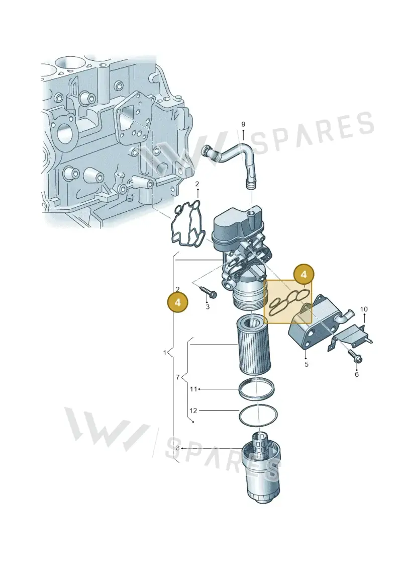06D117070 — Volkswagen Polo (2012-2014) diagram 412115300, position 4