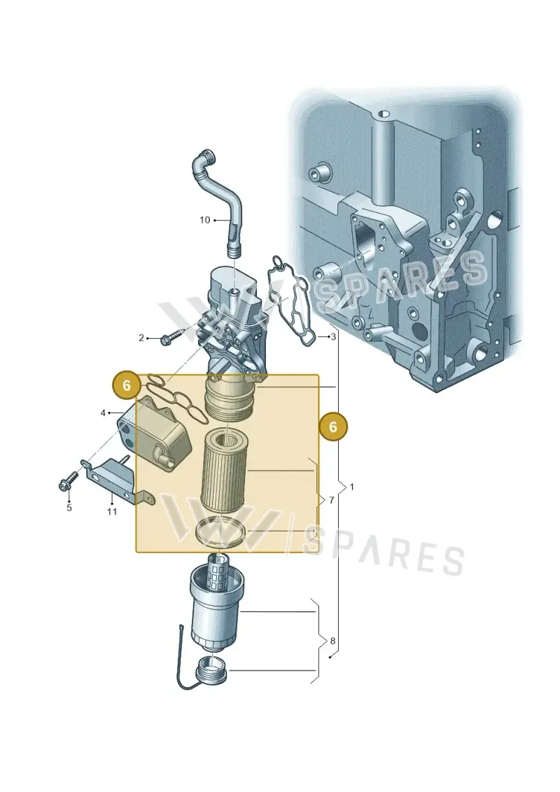 06D117070 — Volkswagen Scirocco 2.0 (2014-2017) diagram 420115600, position 6
