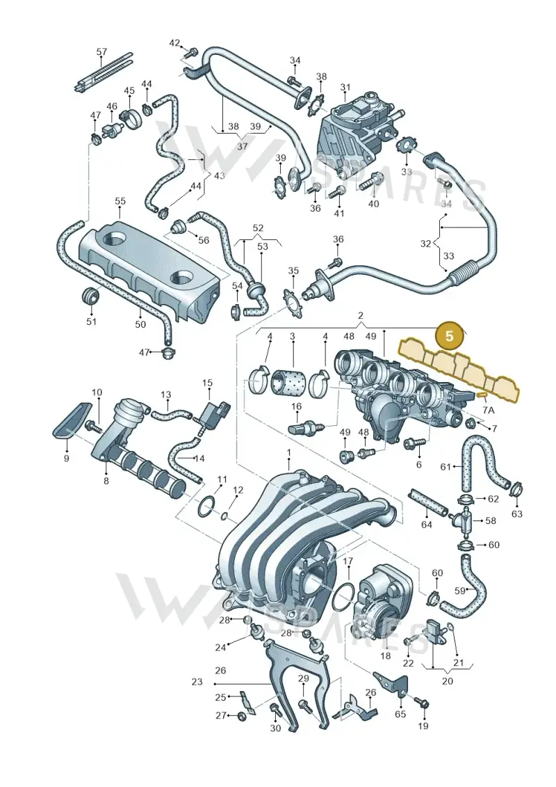 06D129717D — Volkswagen Passat estate (2008-2011) diagram 420133300, position 5