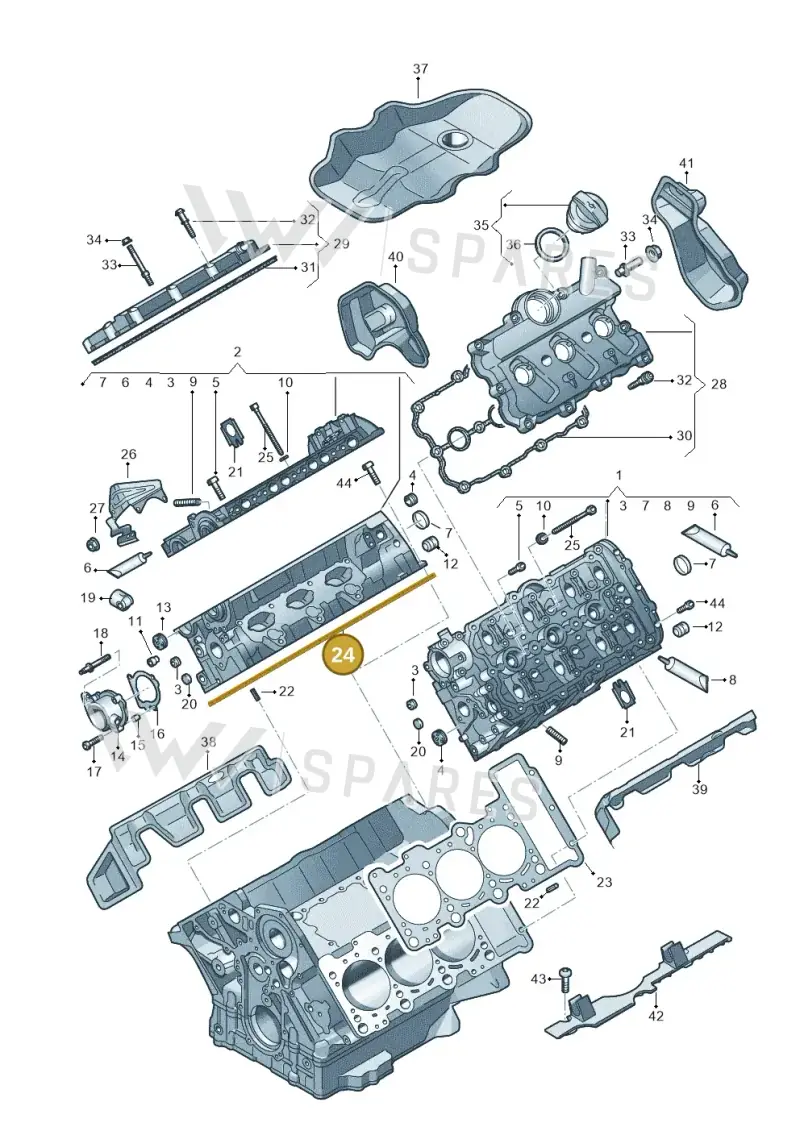 06E103148AG — Volkswagen Touareg BlueMotion (2014-2018) diagram 693103450, position 24