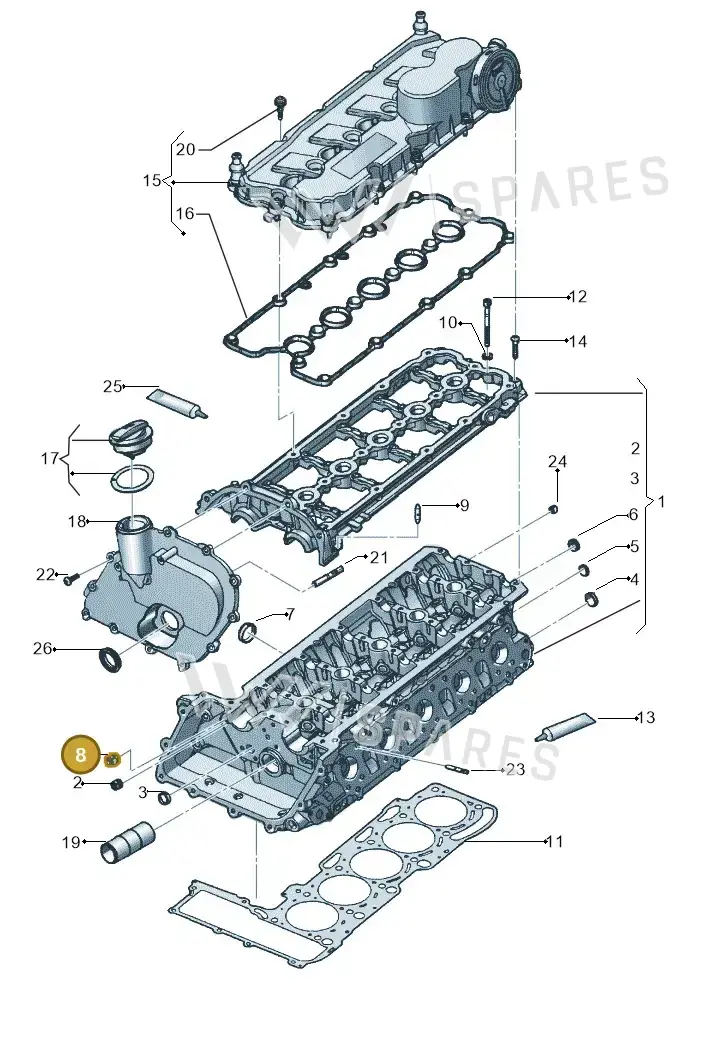 06E103175C — Volkswagen New Beetle             06> (2005-) diagram 449103600, position 8