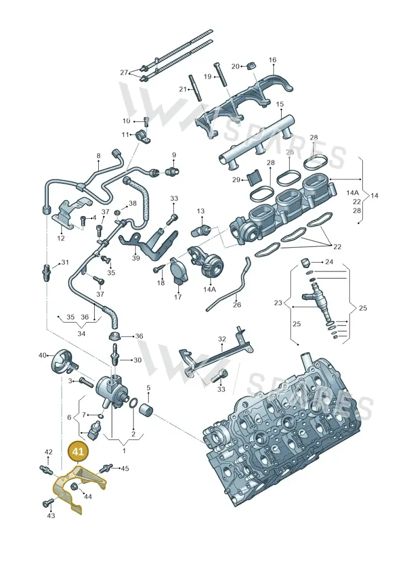 06E103177C — Volkswagen Touareg BlueMotion (2014-2018) diagram 693133500, position 41