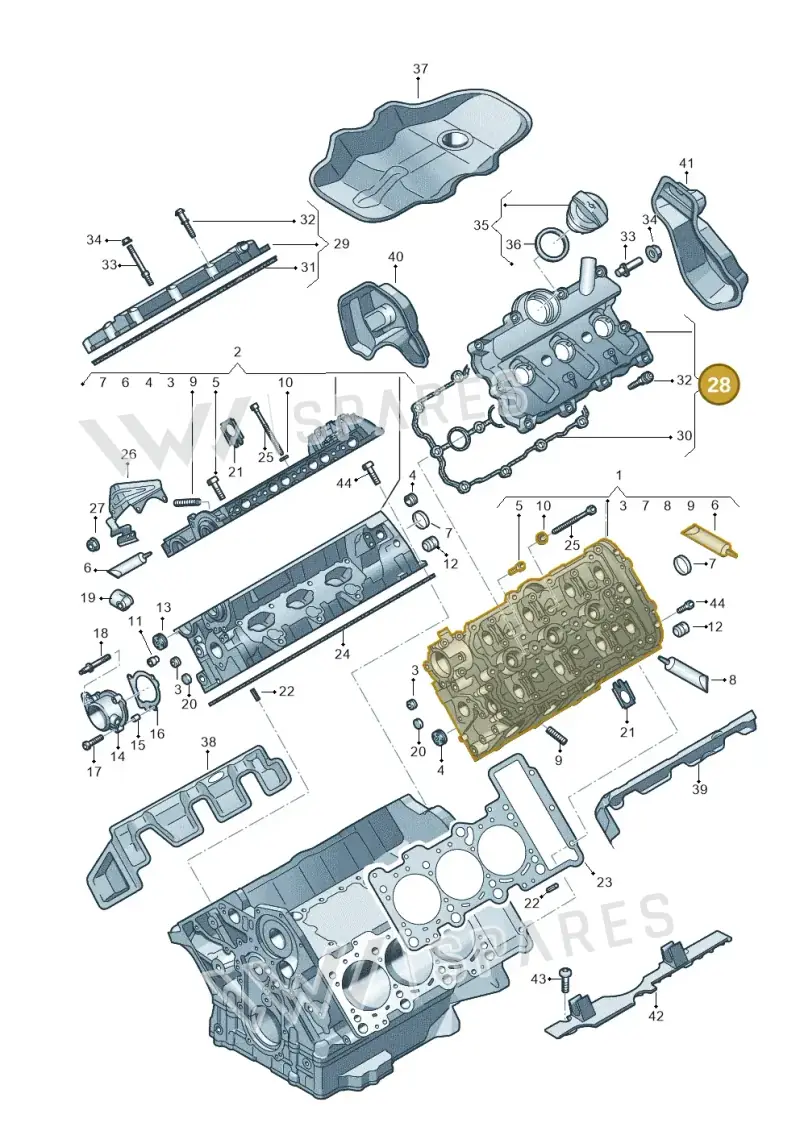 06E103471P — Volkswagen Touareg BlueMotion (2014-2018) diagram 693103450, position 28