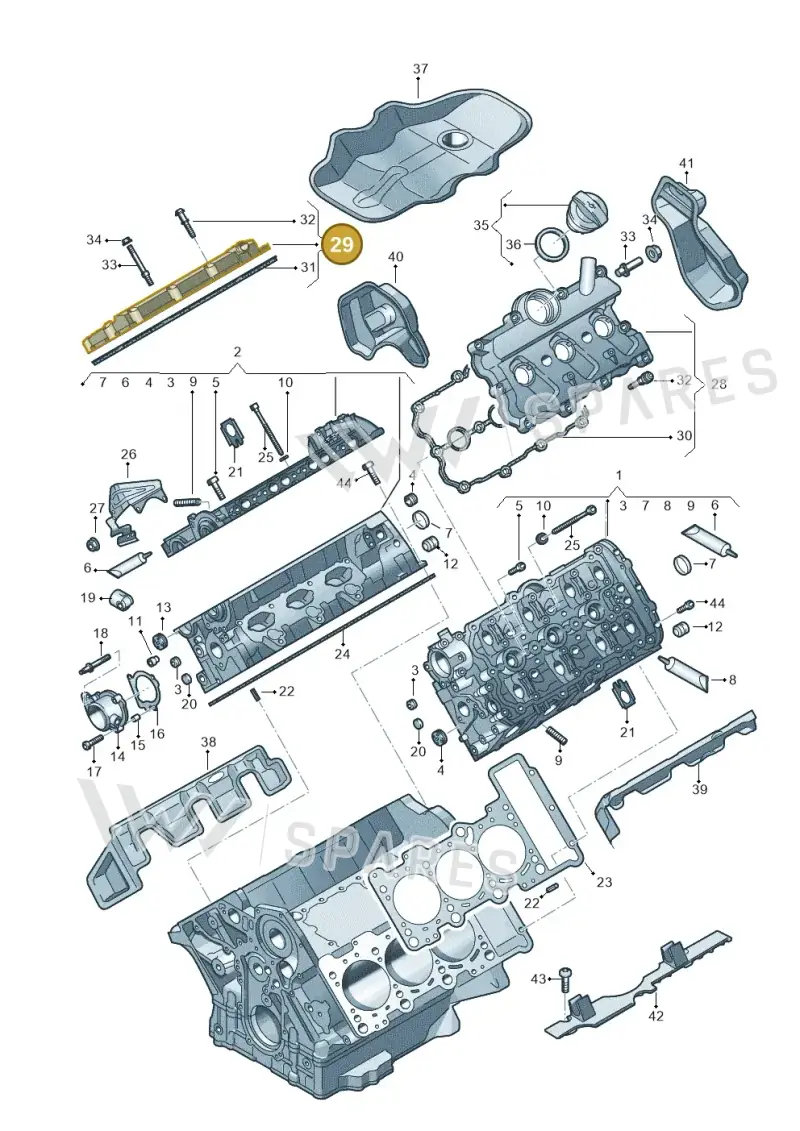 06E103472N — Volkswagen Touareg BlueMotion (2014-2018) diagram 693103450, position 29