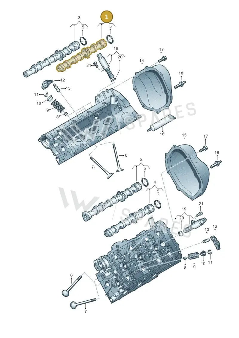 06E109101BG — Volkswagen Touareg BlueMotion (2014-2018) diagram 693109050, position 1