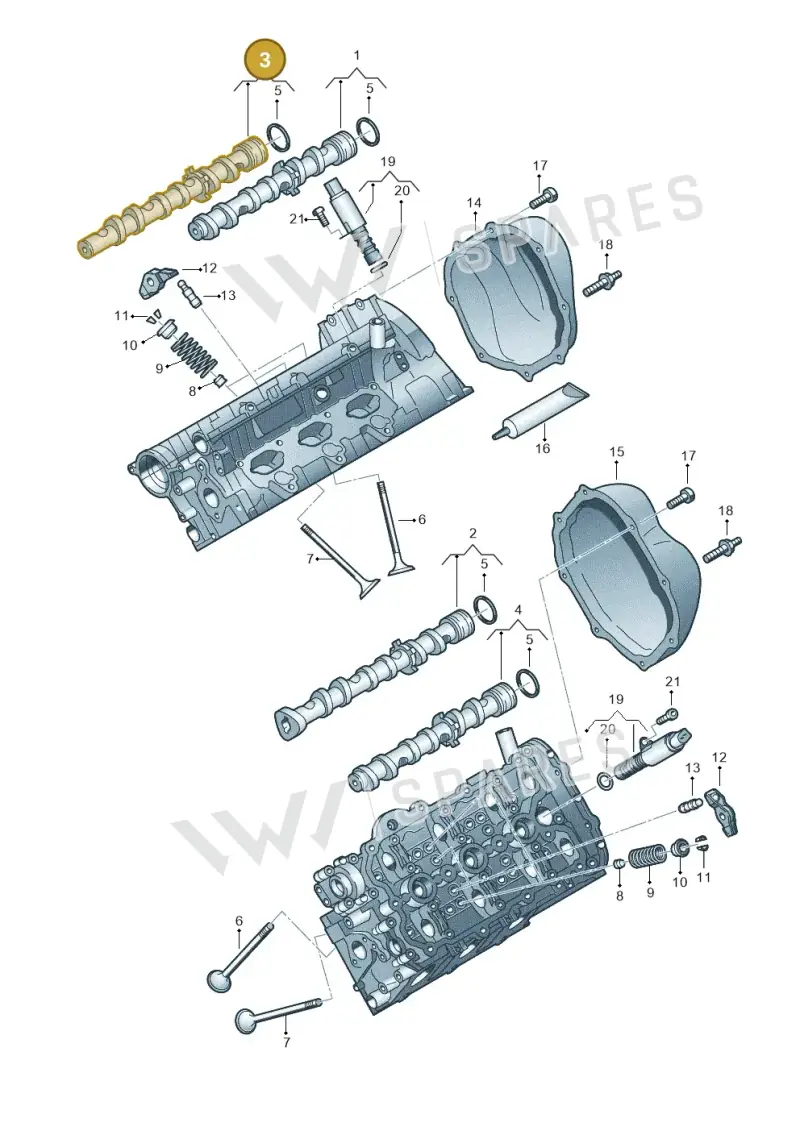 06E109102BF — Volkswagen Touareg BlueMotion (2014-2018) diagram 693109050, position 3