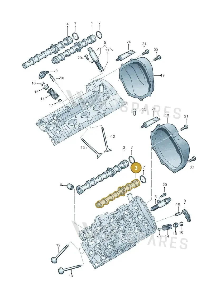 06E109102CA — Volkswagen Phideon (2016-2023) diagram 771109100, position 3