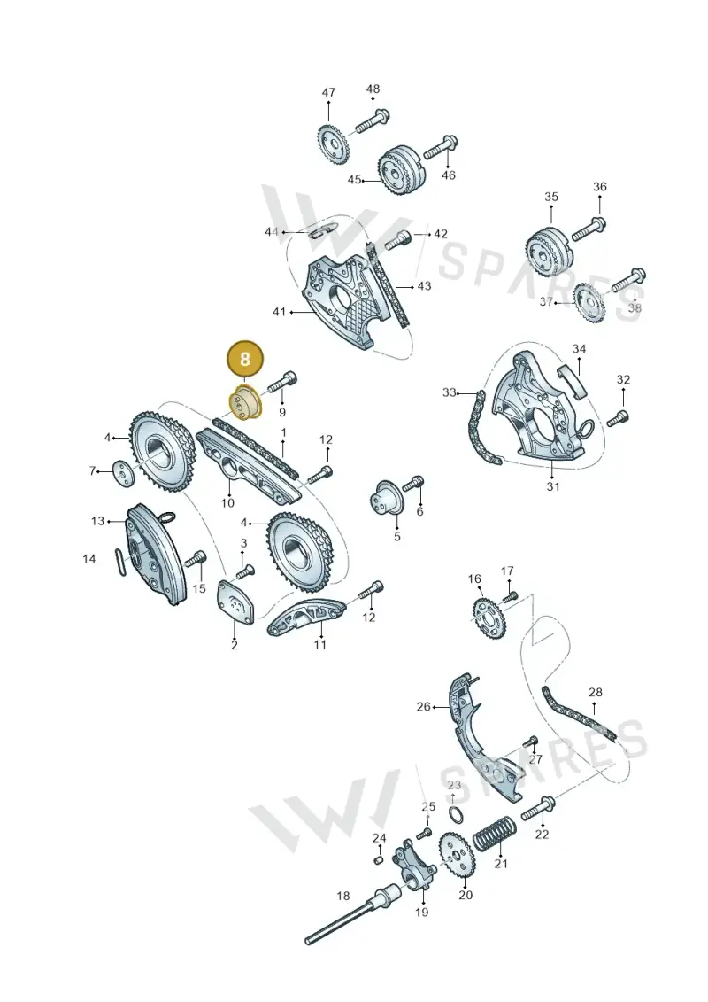 06E109220A — Volkswagen Touareg BlueMotion (2014-2018) diagram 693109550, position 8