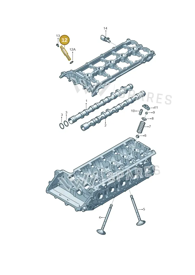 06E109257P — Volkswagen Beetle (2016-2019) diagram 474109350, position 12