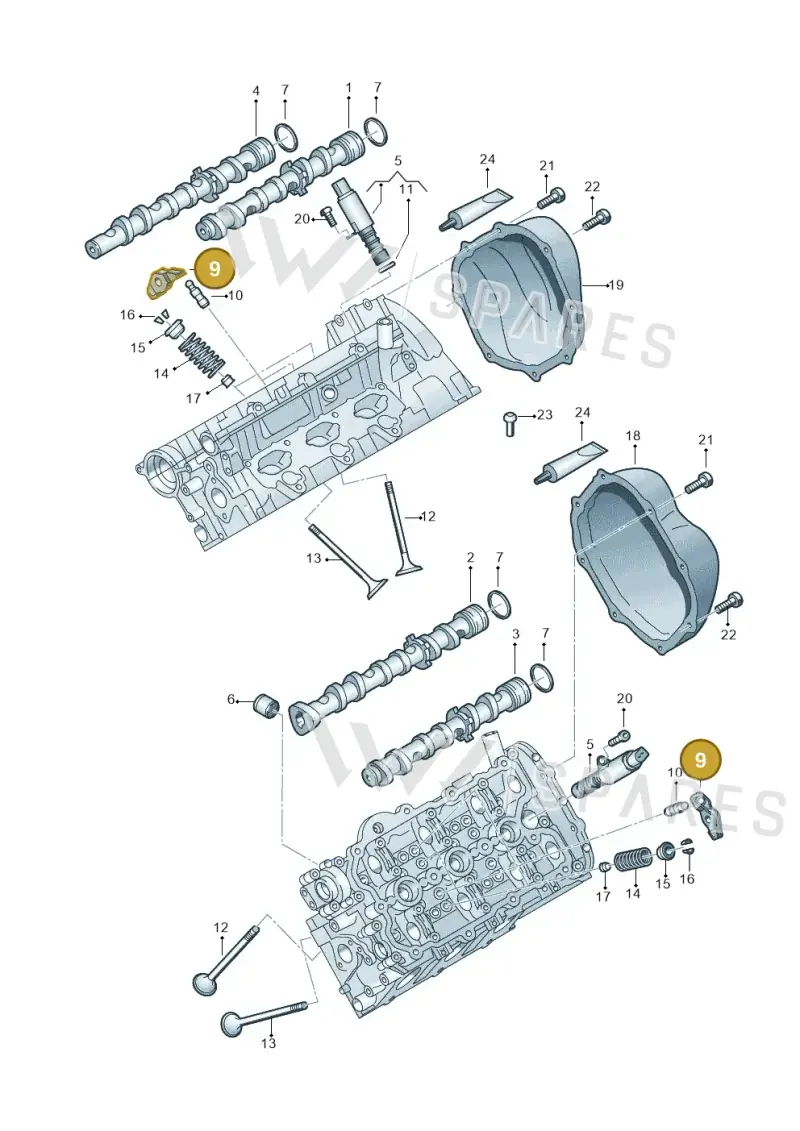 06E109409L — Volkswagen Phideon (2016-2023) diagram 771109100, position 9