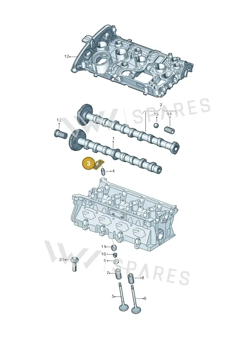 06E109409M — Volkswagen Caravelle (2015-2019) diagram 627109200, position 3