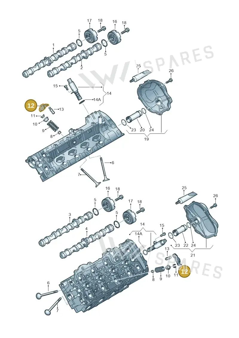06E109417P — Volkswagen Touareg BlueMotion (2014-2018) diagram 478109170, position 12