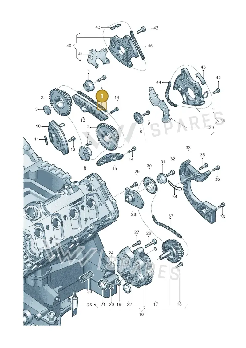 06E109465BC — Volkswagen Touareg BlueMotion (2014-2018) diagram 478109670, position 1