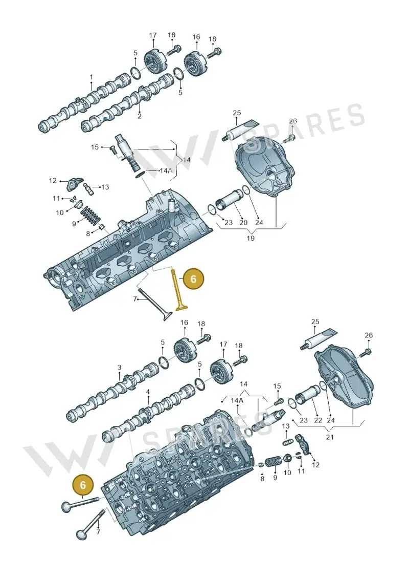 06E109601E — Volkswagen Touareg BlueMotion (2014-2018) diagram 478109170, position 6