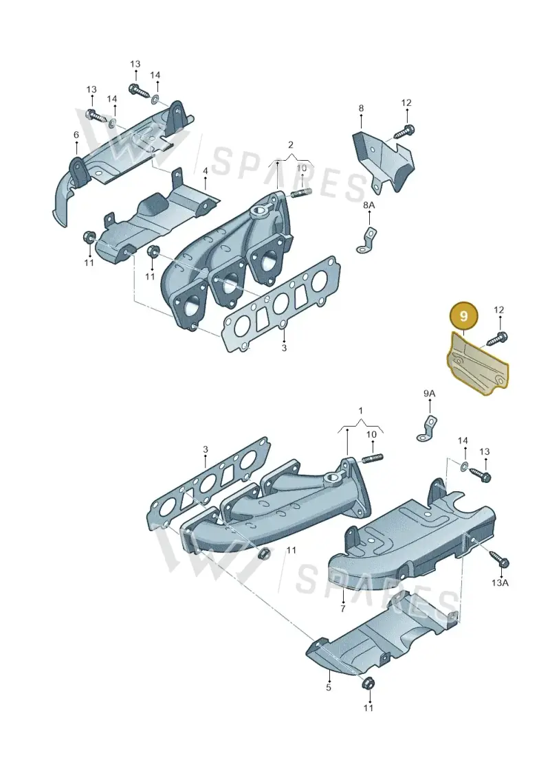 06E253244H — Volkswagen Touareg BlueMotion (2014-2018) diagram 448253100, position 9