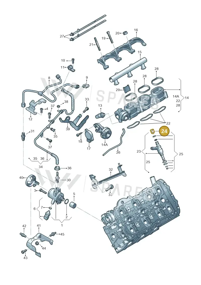 06E906189F — Volkswagen Touareg BlueMotion (2014-2018) diagram 693133500, position 24
