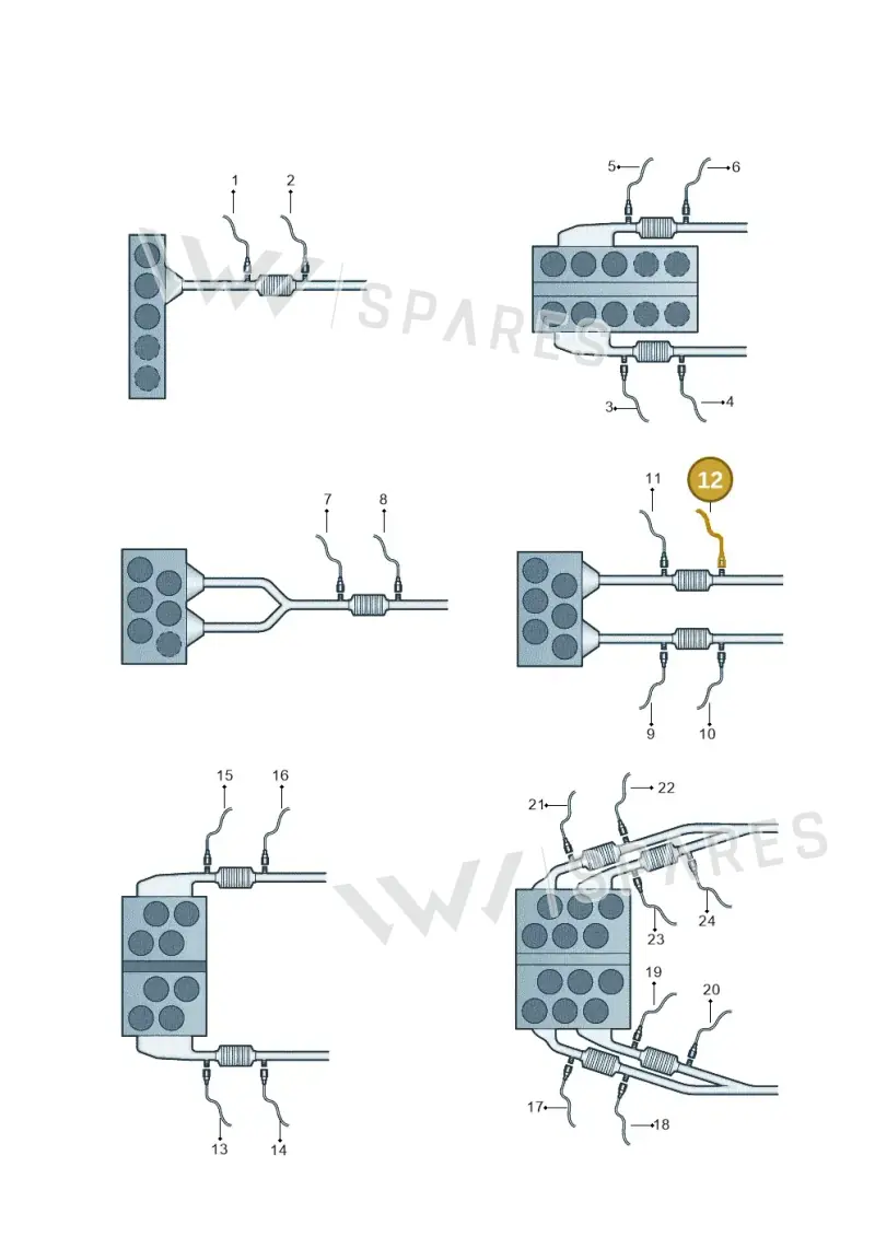 06E906262H — Volkswagen Touareg (2012-2014) diagram 274906100, position 12