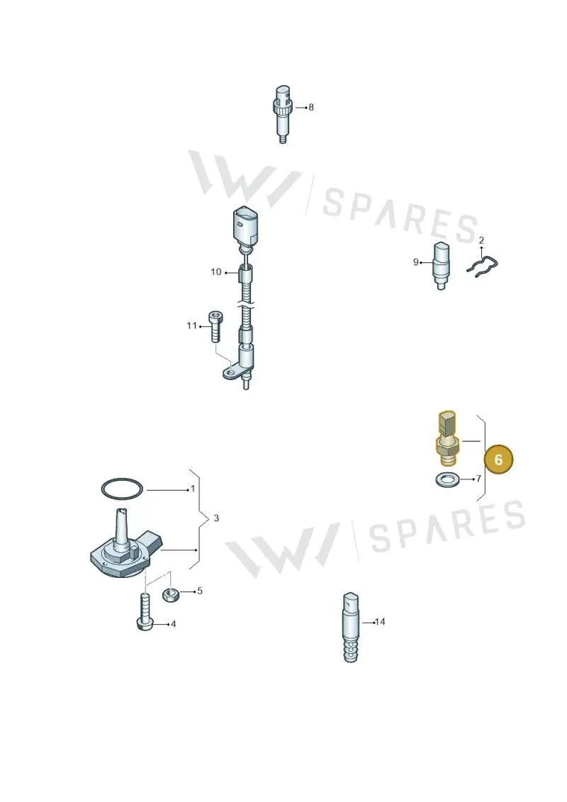 06E919081G — Volkswagen Touareg BlueMotion (2014-2018) diagram 787919600, position 6