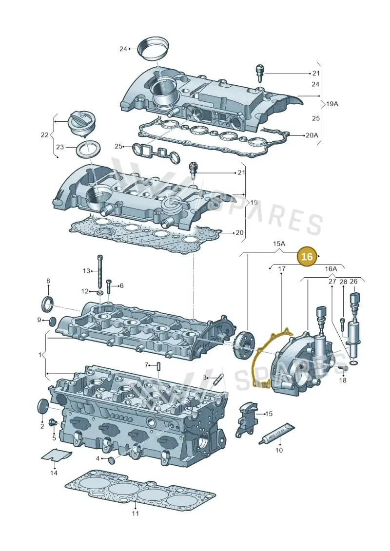 06F103107G — Volkswagen Jetta (2008-2011) diagram 420103550, position 16