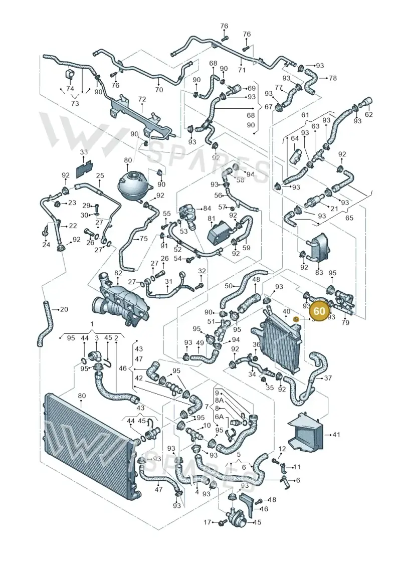 06F121056C — Volkswagen Scirocco 2.0 (2014-2017) diagram 649121340, position 60