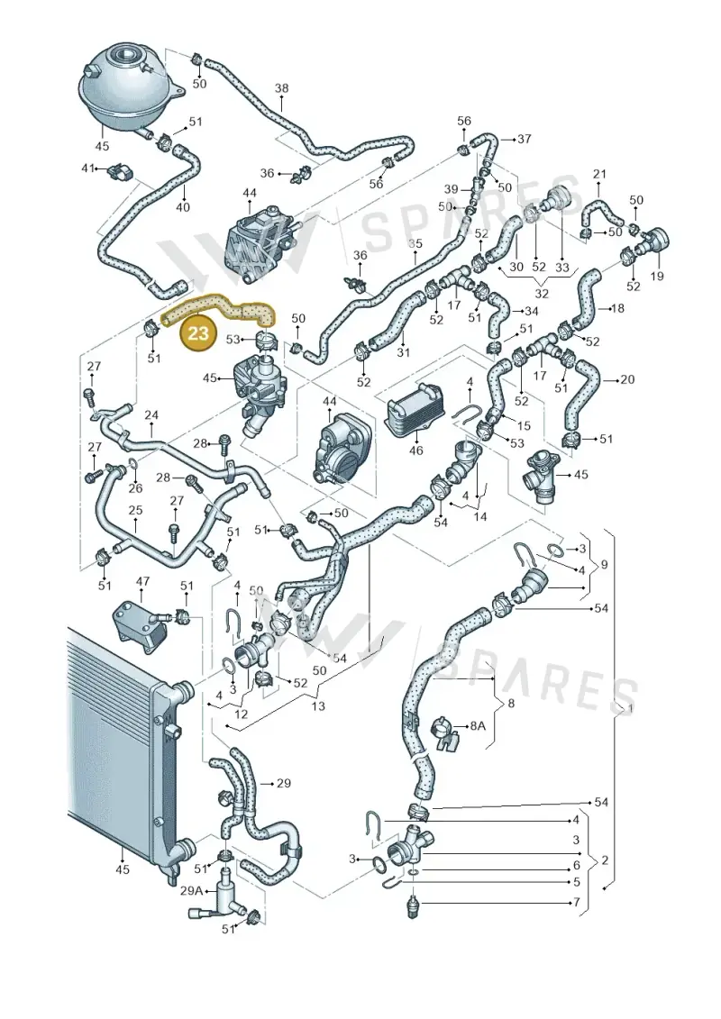 06F121063B — Volkswagen Passat estate (2008-2011) diagram 420121250, position 23