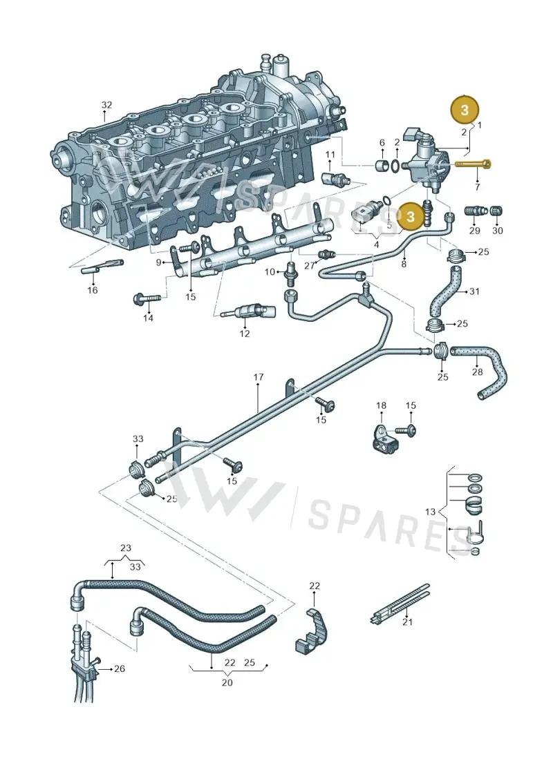 06F127213C — Volkswagen Scirocco 2.0 (2014-2017) diagram 747133750, position 3