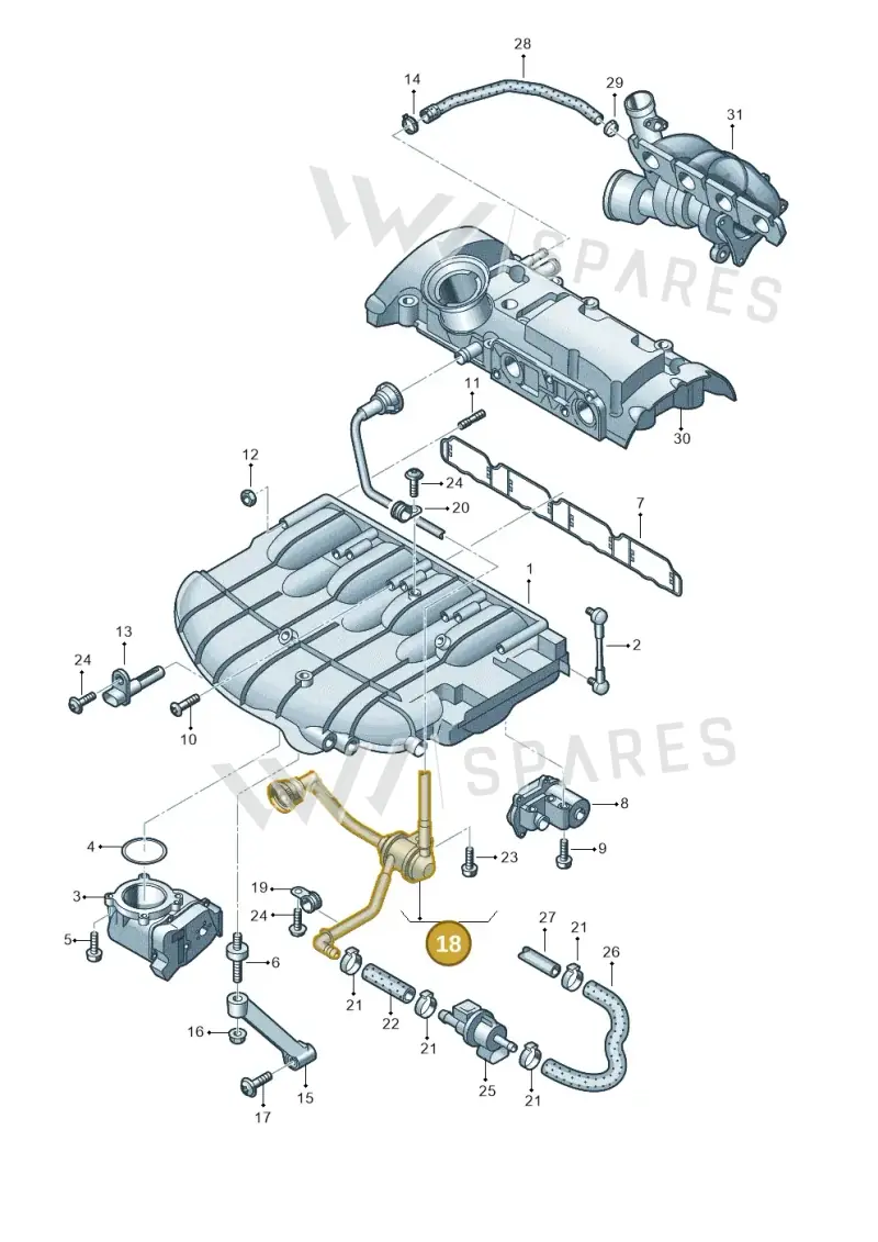 06F133781L — Volkswagen Scirocco 2.0 (2014-2017) diagram 420133350, position 18