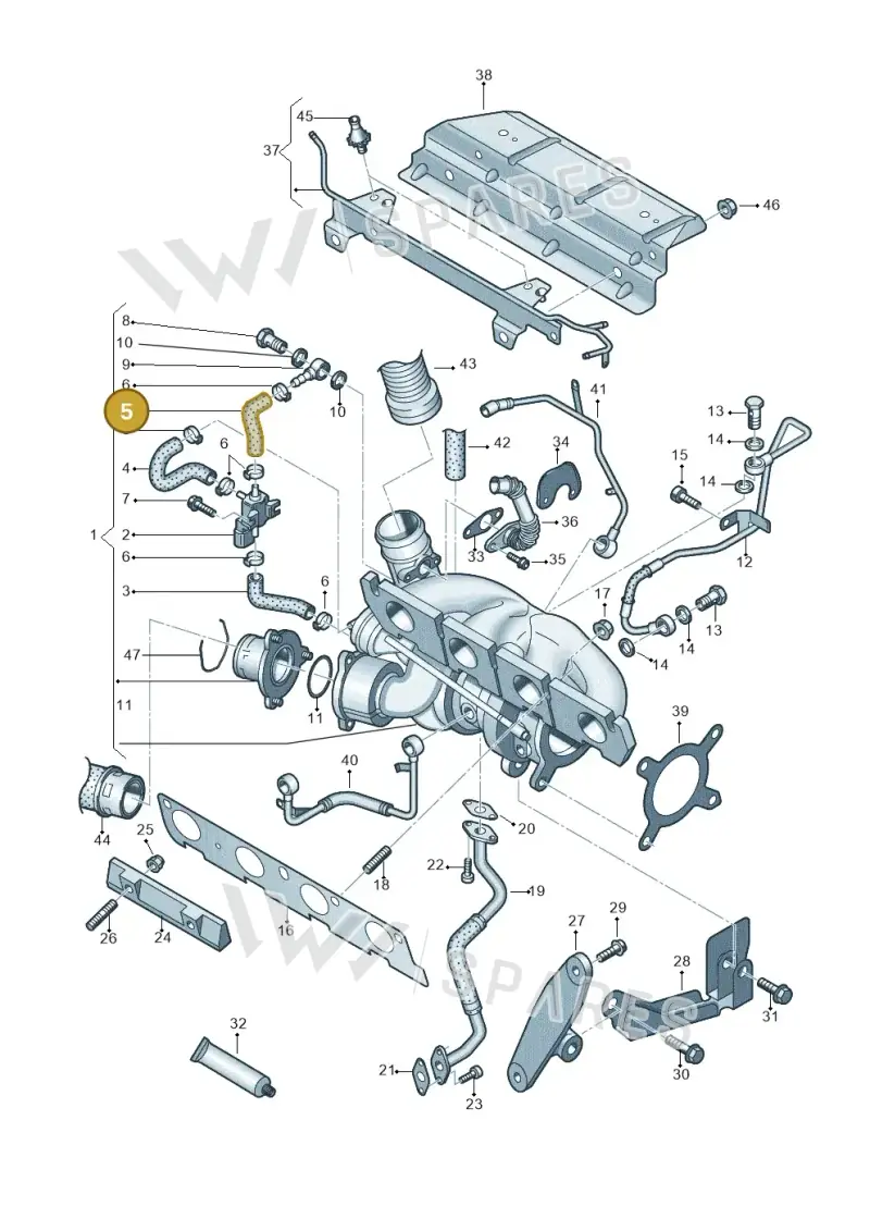 06F145718R — Volkswagen Scirocco 2.0 (2014-2017) diagram 786145560, position 5