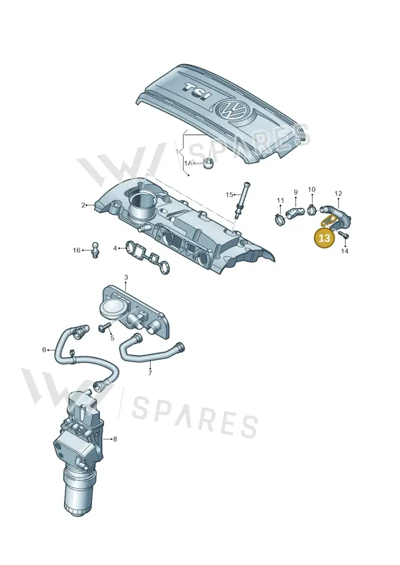 06F145757F — Volkswagen Polo (2012-2014) diagram 747103720, position 13