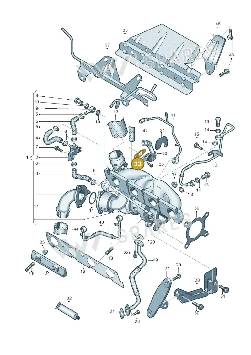 06F145757F — Volkswagen Polo (2012-2014) diagram 747145580, position 33
