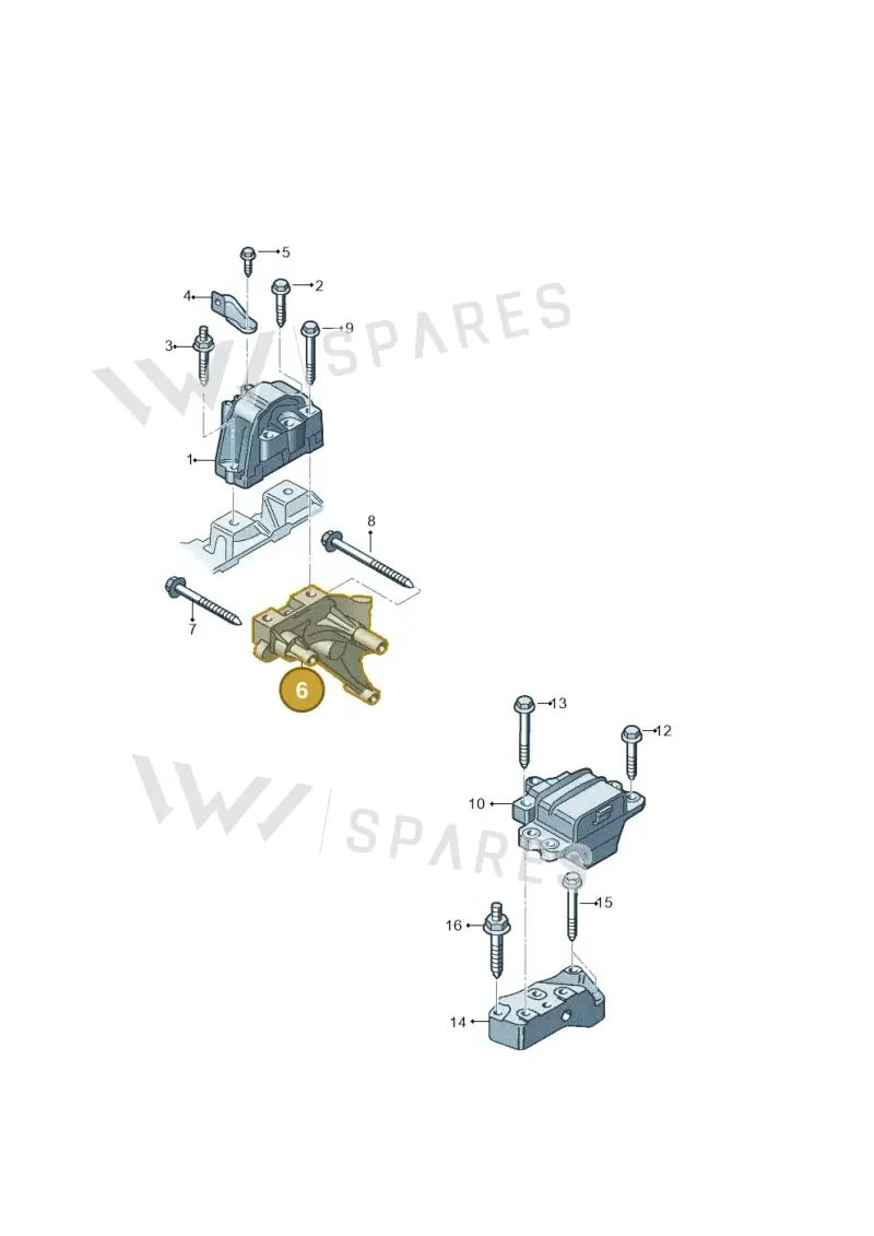 06F199207H — Volkswagen Scirocco 2.0 (2014-2017) diagram 786199300, position 6