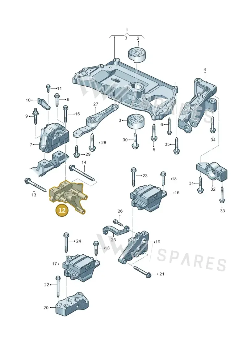 06F199207P — Volkswagen Jetta variant (2009-2014) diagram 409199200, position 12