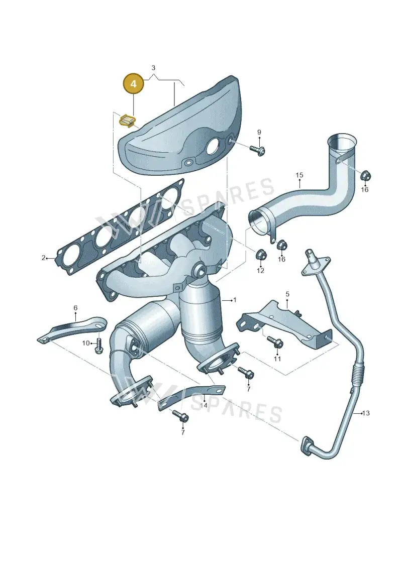 06F253080 — Volkswagen Passat estate (2008-2011) diagram 412253250, position 4