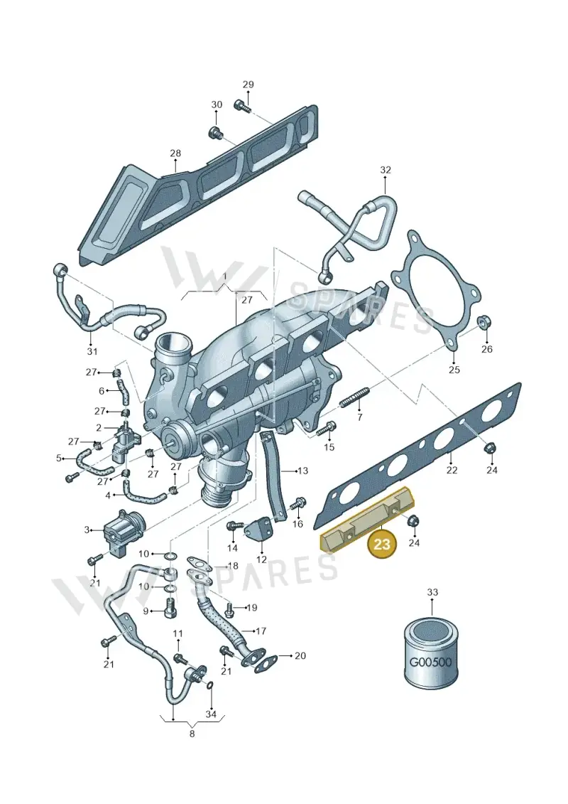 06F253709A — Volkswagen Amarok twin cab (2016-2022) diagram 647145600, position 23