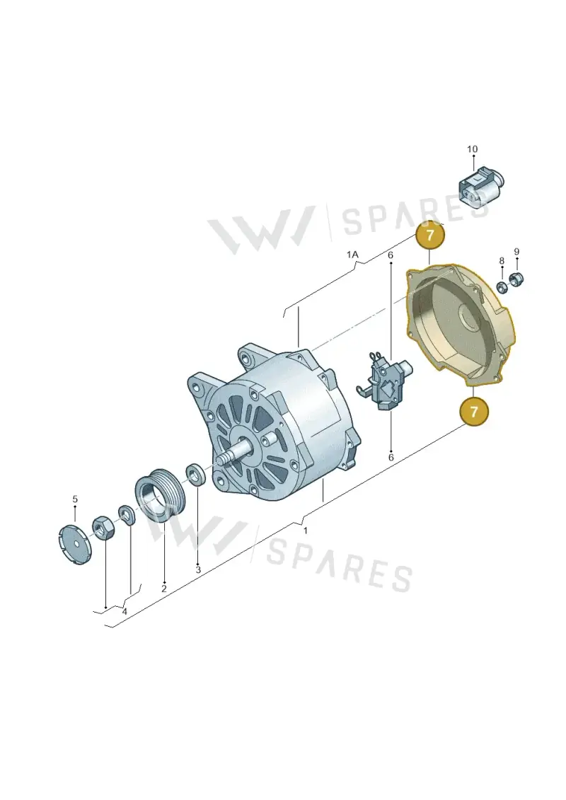 06F903193 — Volkswagen New beetle (2011-2016) diagram 631903000, position 7
